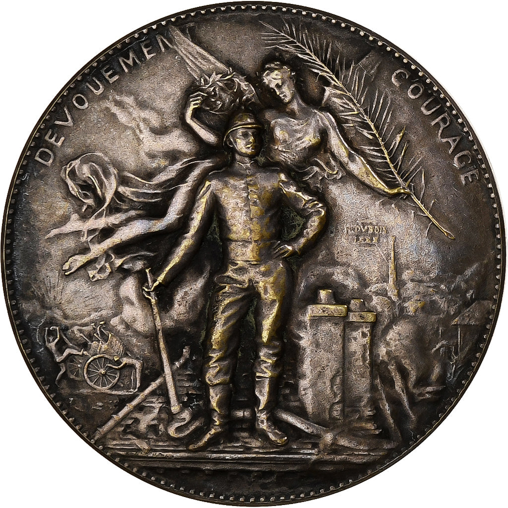 France, Medal, Concours de Manoeuvre de Pompes à Incendie, Bordeaux, 1907