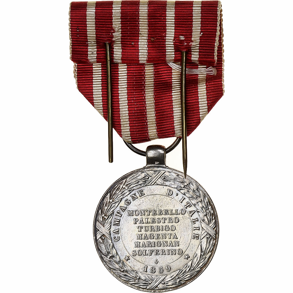 France, Napoléon III, Campagne d'Italie, Médaille, 1859, Excellent Quality