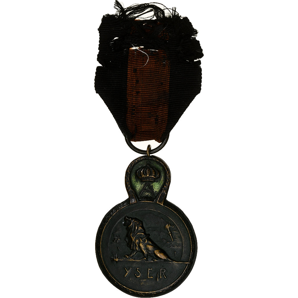 Bélgica, Bataille de l'Yser, medalha, 1914, Qualidade Muito Boa, Vloors