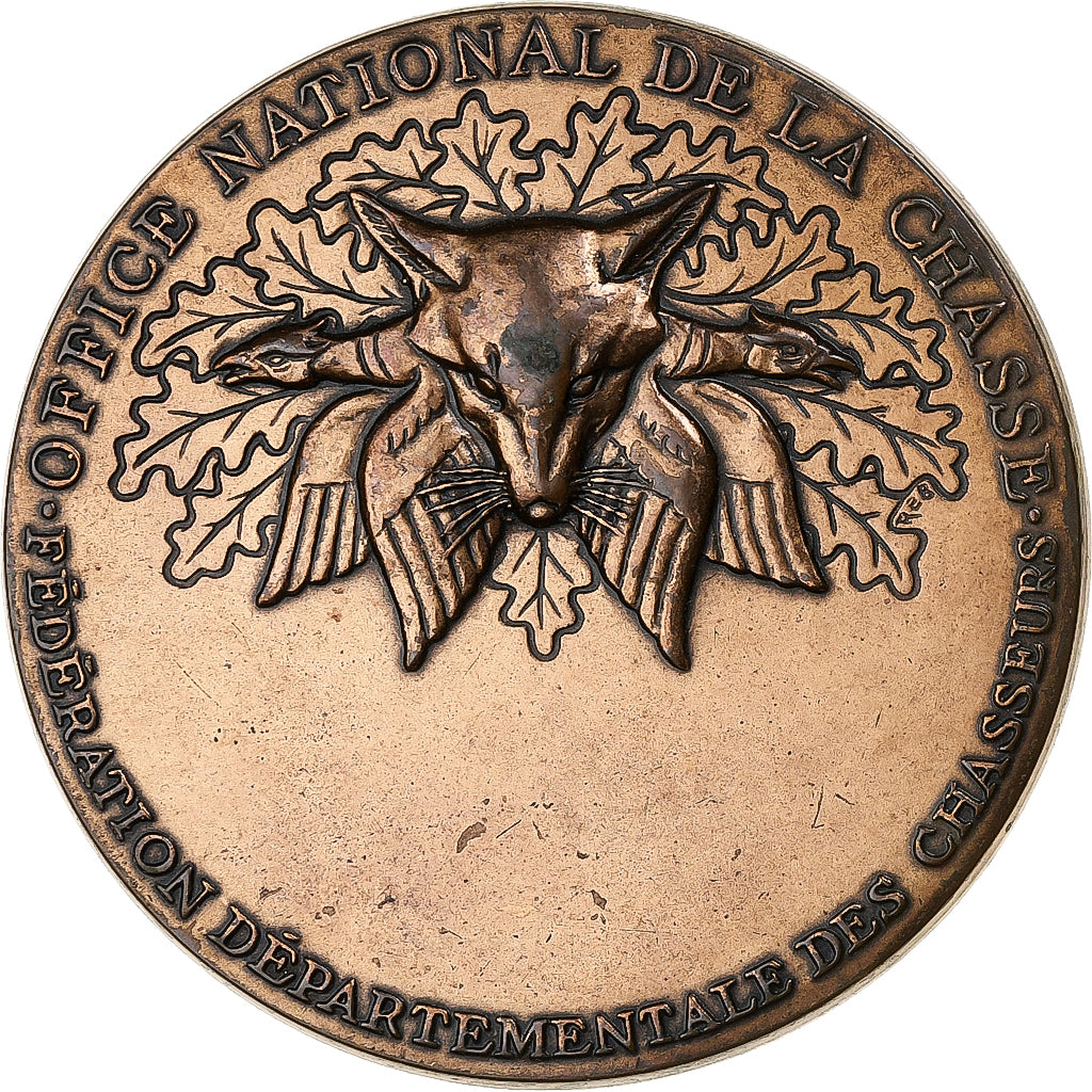 MÉDAILLE EN BRONZE de R.B. Baron CHASSE GIBIER monnaie de Paris HUNTING
