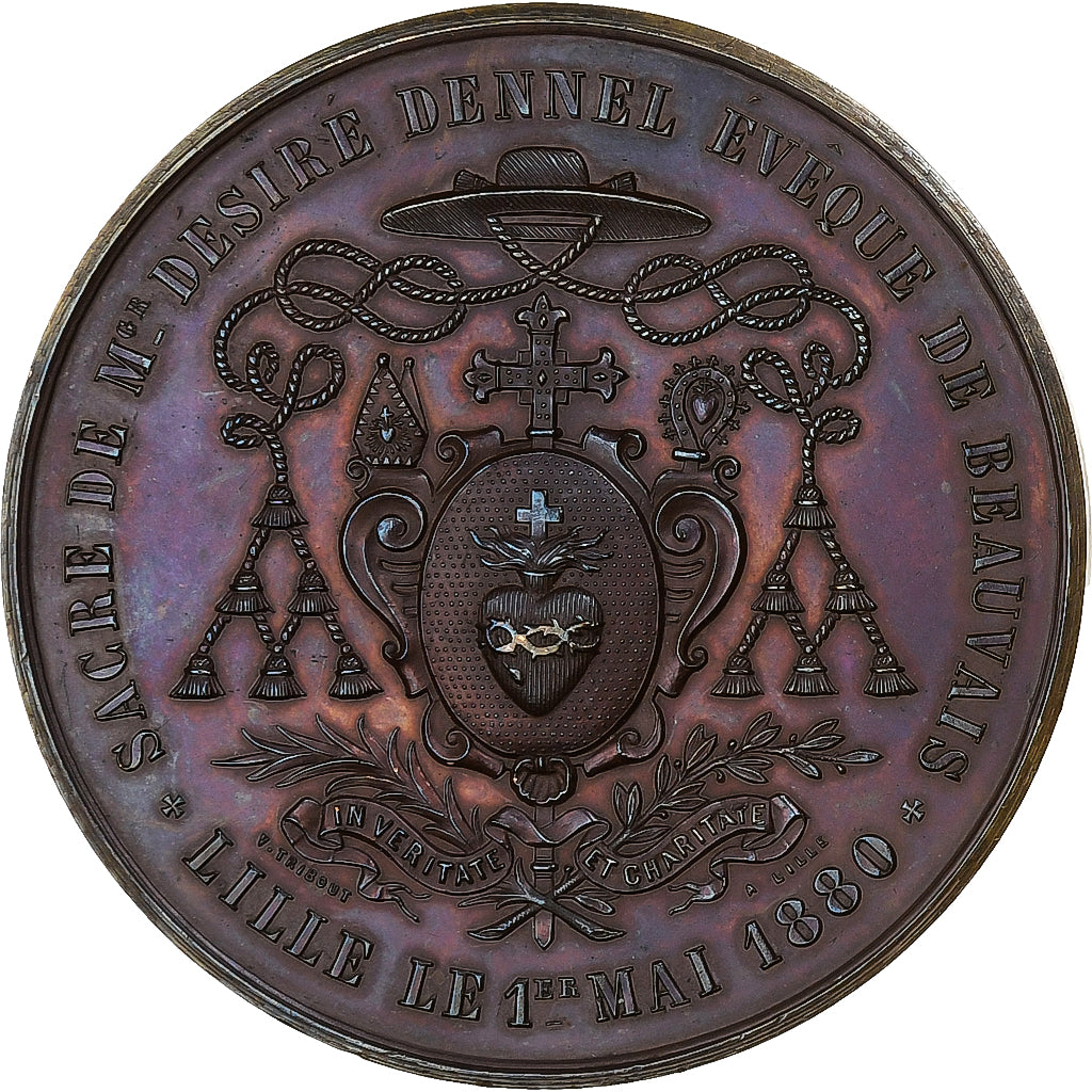 França, medalha, Sacre de Monseigneur Désiré Dennel, Evêque de Beauvais, à