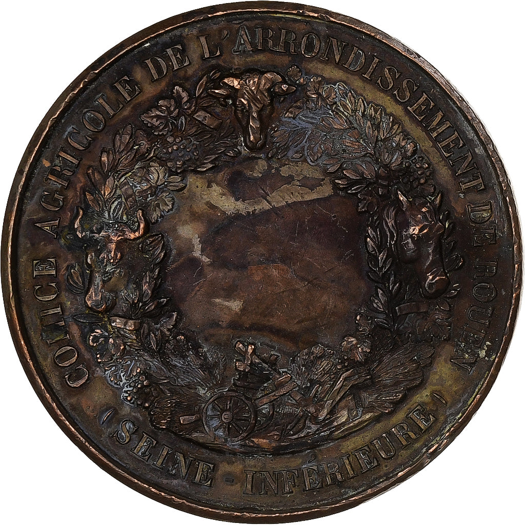 France, Medal, Comice Agricole de Rouen, Copper, Lagrange, VF(30-35)
