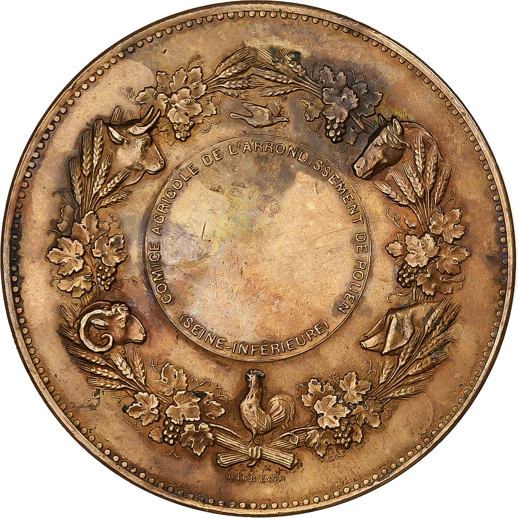 Frankreich, Medaille, Comice Agricole de Rouen, Bronze, Lagrange, SS