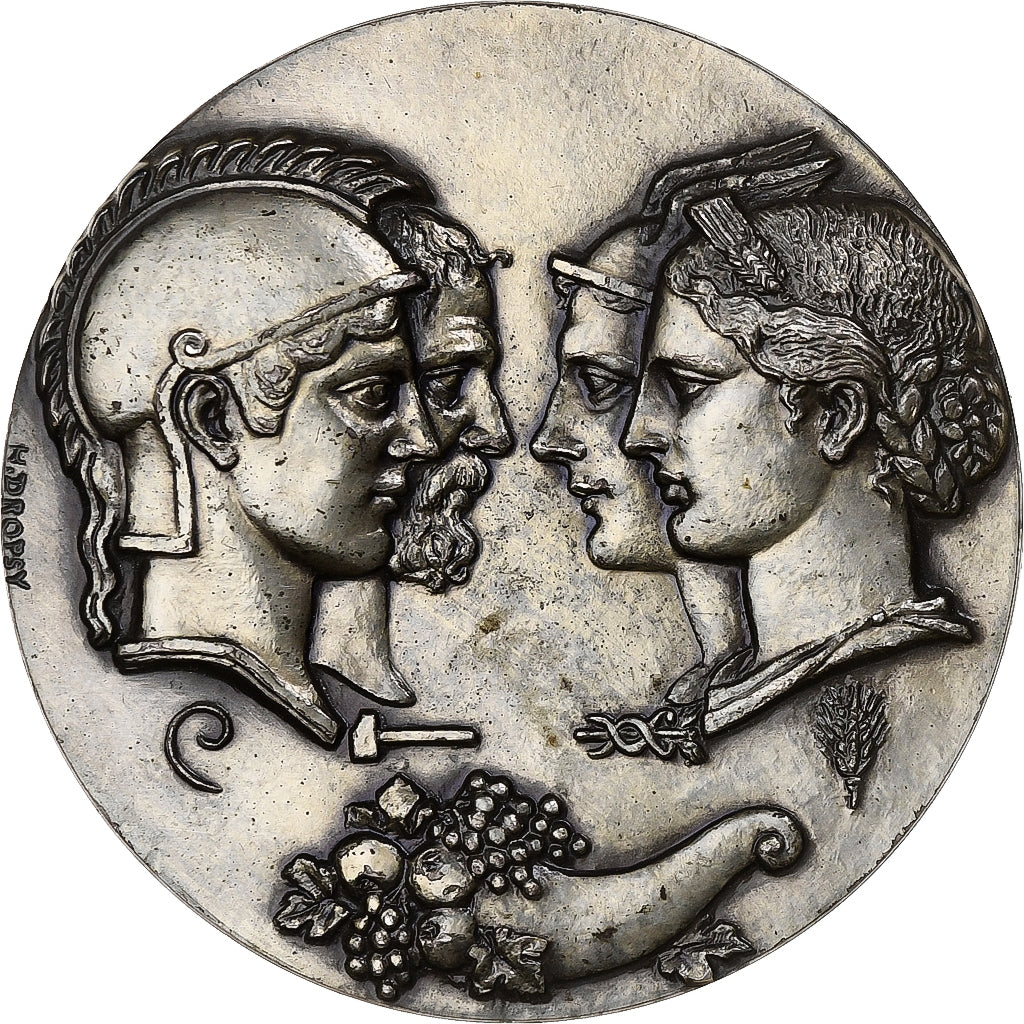 France, Medal, Ordre National des Experts-Comptables, 1987, Silver, Dropsy
