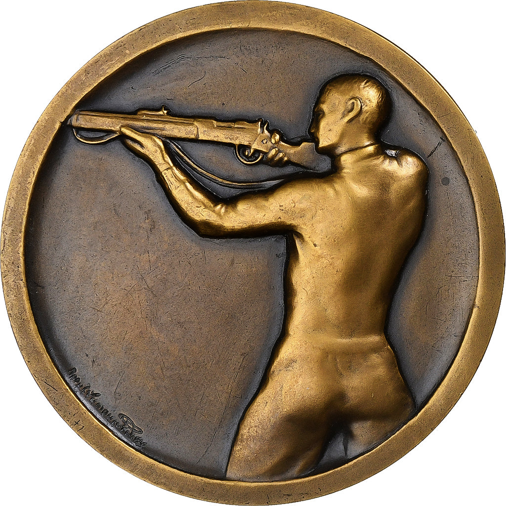 Frankreich, Medaille, Prix de Tir, Offert par R.Delzangles, Député, Bronze