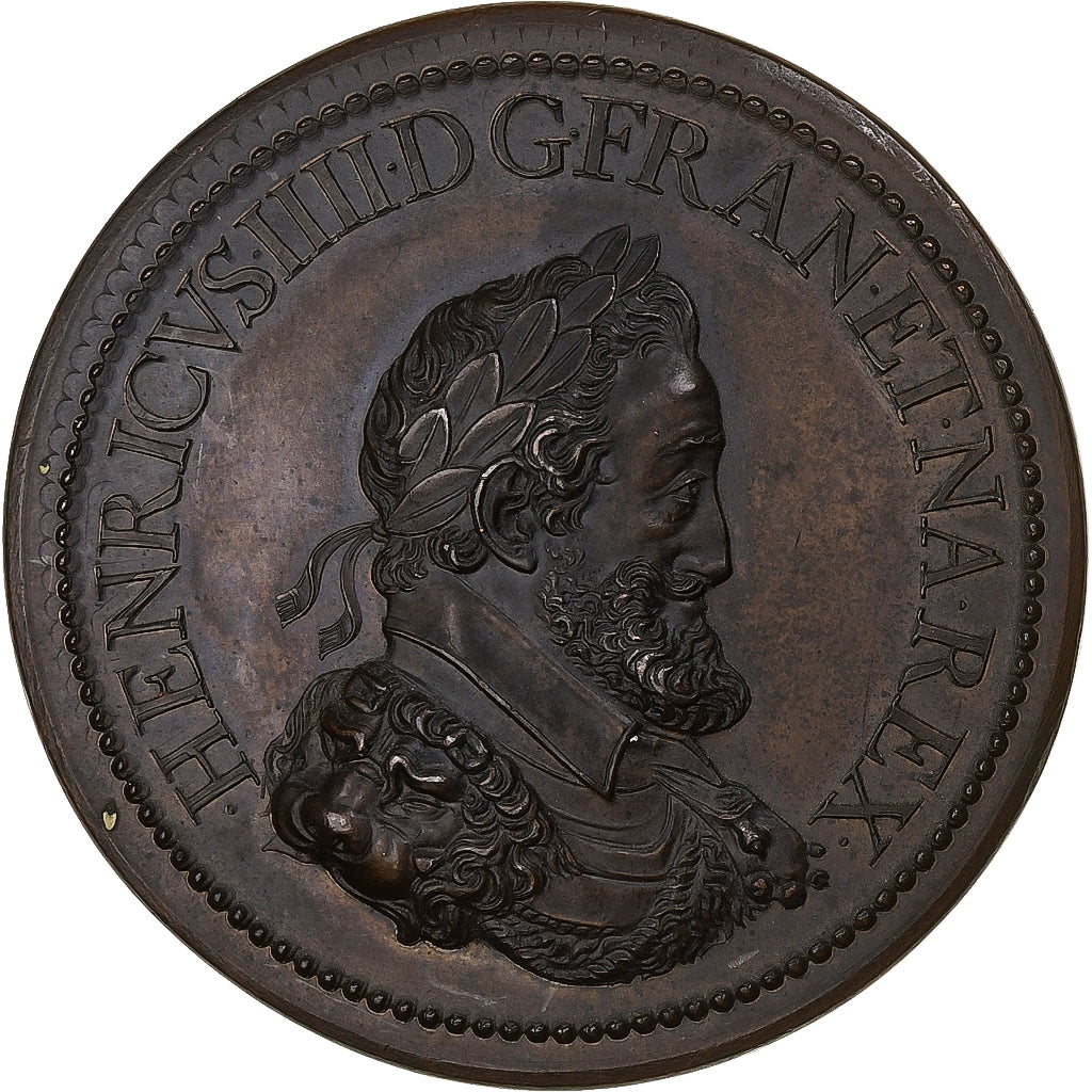 France, Medal, Henri IV, Junon et la Fortune, Bronze, Restrike, AU(55-58)