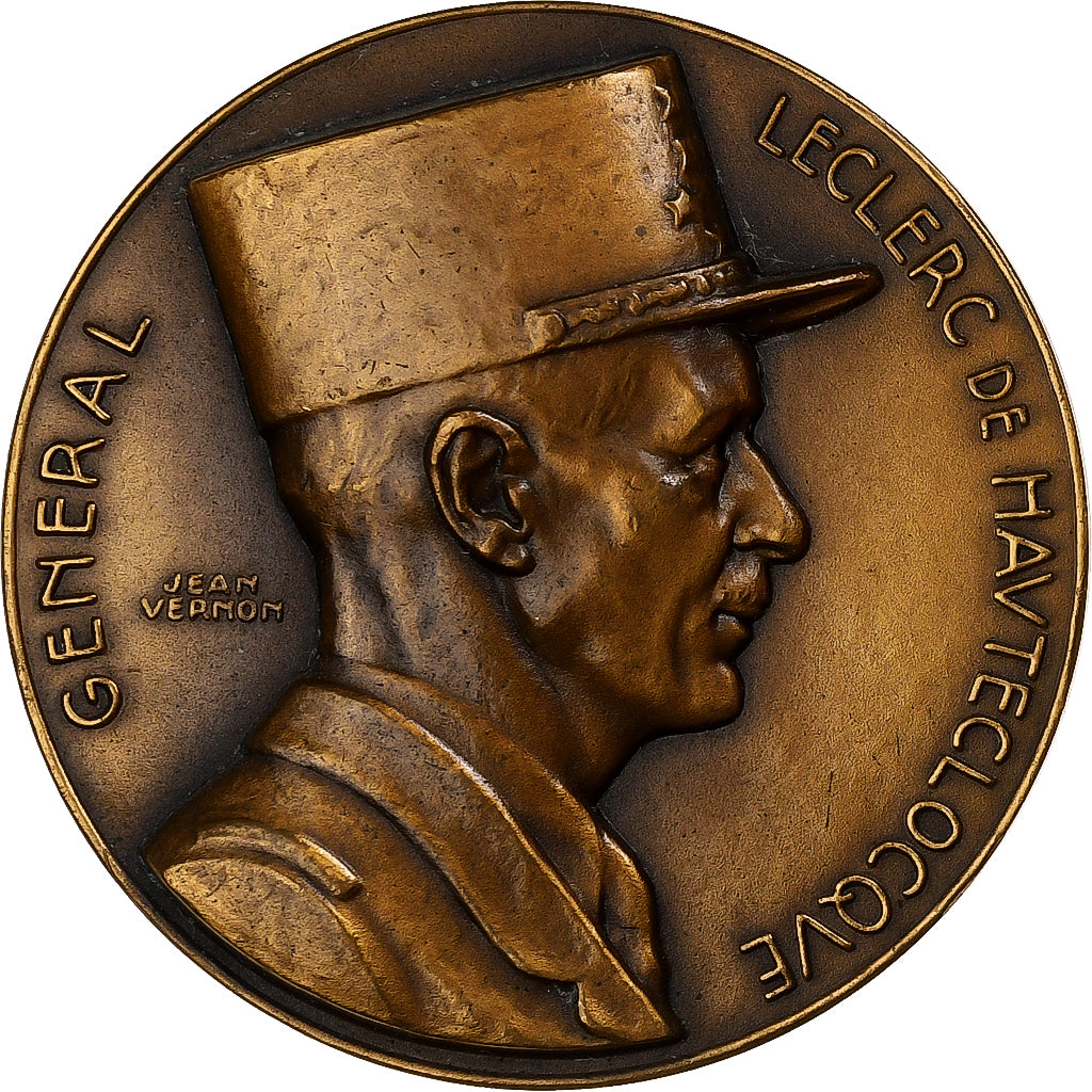 France, Médaille, Général Leclerc, Serment de Koufra, 1941, Bronze, Vernon
