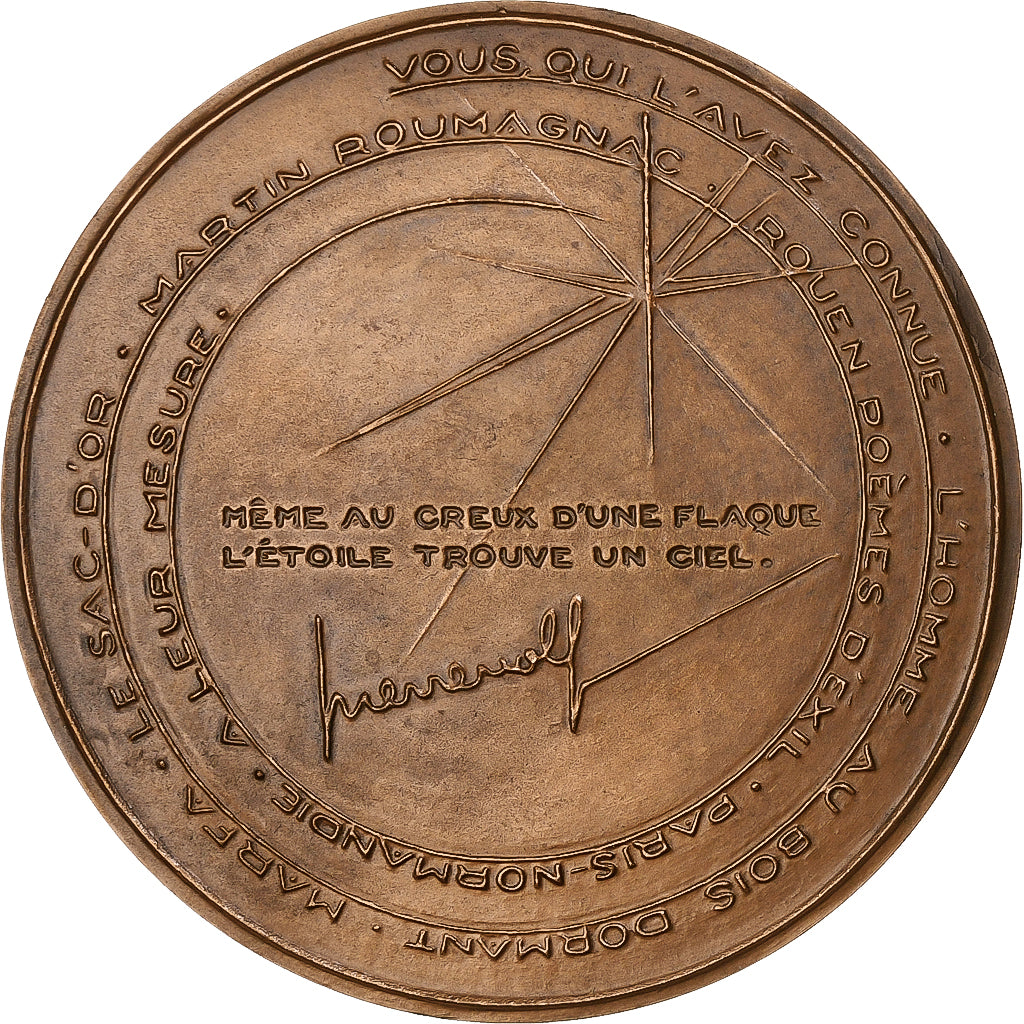 França, medalha, Journalisme, Pierre-René Wolf, Bronze, Coeffin, MS(64)