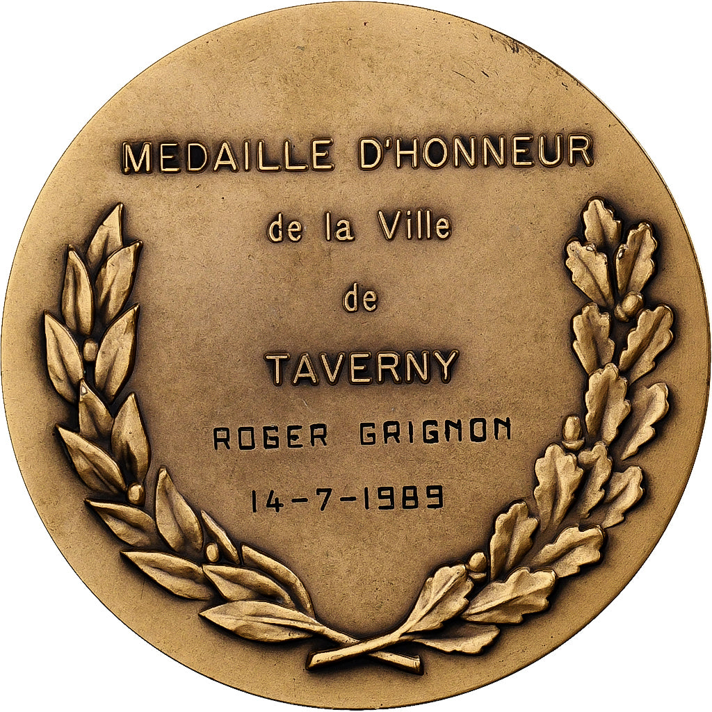 Frankreich, Medaille, Ville de Taverny, 1989, Bronze, UNZ