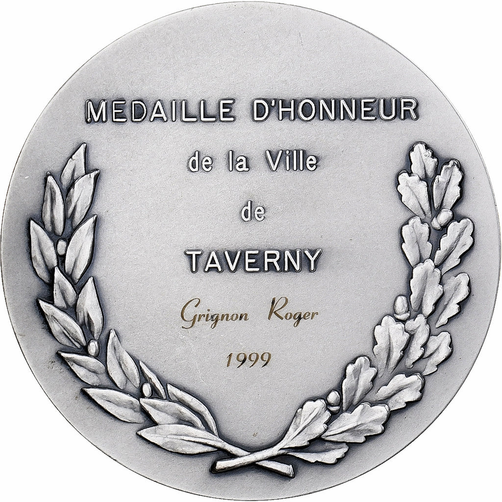 France, Médaille, Ville de Taverny, 1999, Bronze argenté, SPL+
