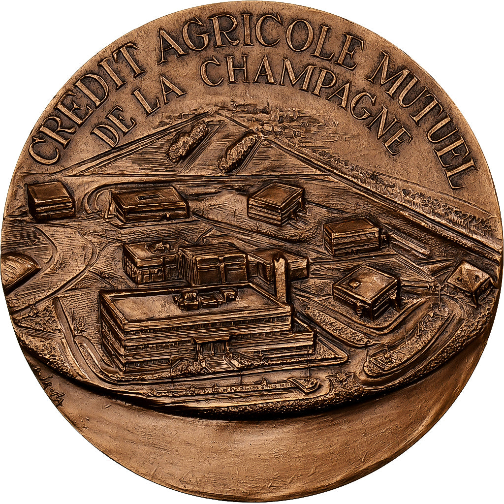 Francja, medal, Credit Agricole Mutuel de la Champagne, 1980, Brązowy, Irolla