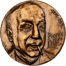 France, Médaille, Pierre Dac (1893-1975), 1980, Bronze, Irolla, FDC