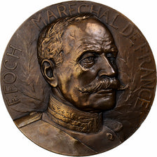 Francia, medalla, F. Foch, Maréchal de France, 1918, Bronce, Legastelois, EBC+