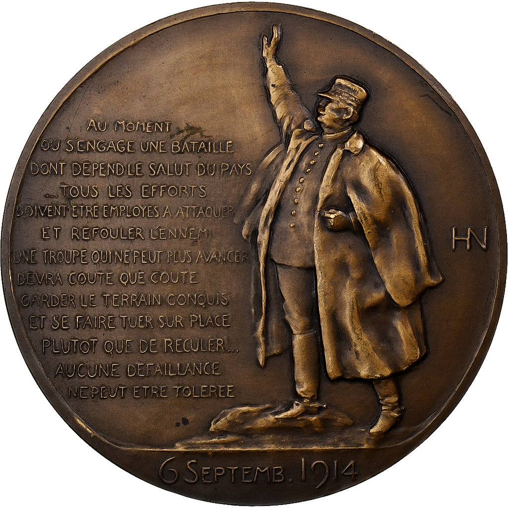 Francia, medaglia, Joffre, Maréchal de France, 1914, Bronzo, Henry Nocq, SPL