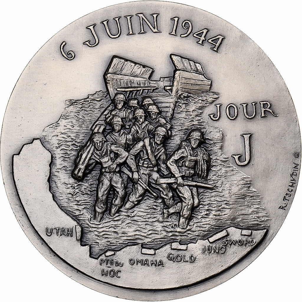 Frankreich, Medaille, 40ème Anniversaire du Débarquement, 1984, Silber
