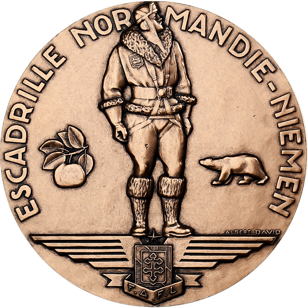 Francia, medaglia, Escadrille Normandie-Niemen, Bronzo, Albert David, SPL-