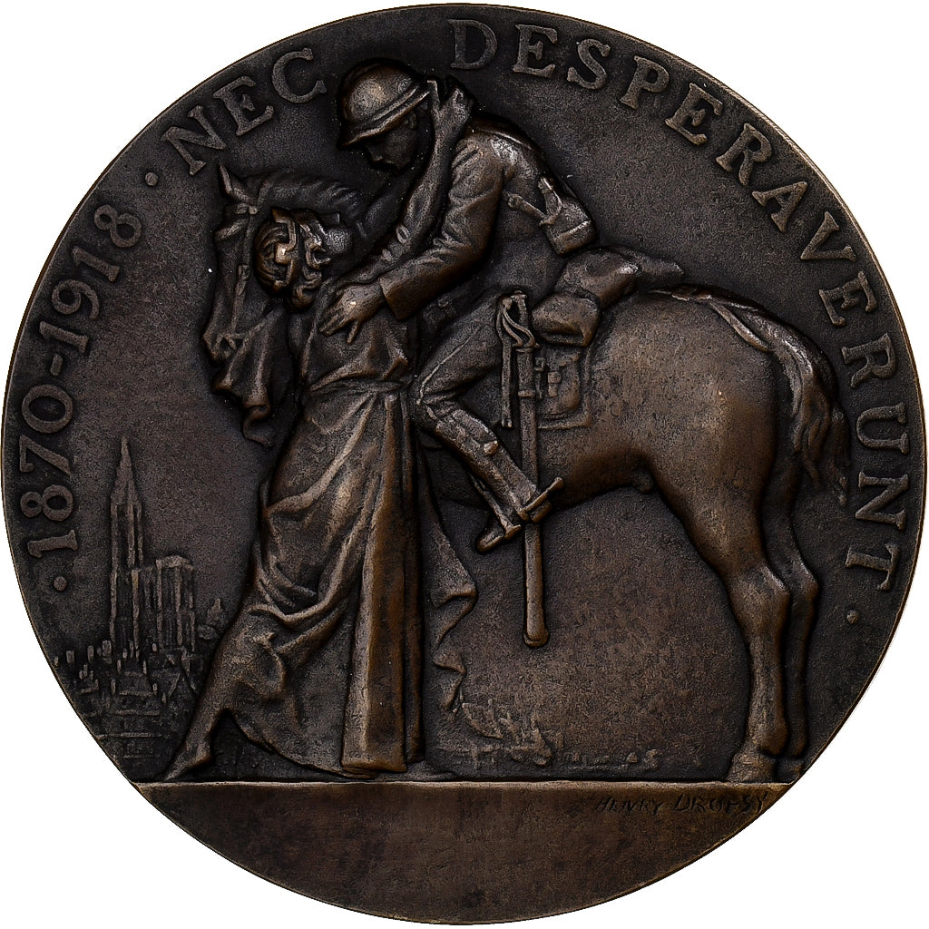 Francia, medalla, Libération de Strasbourg, Paris, 1918, Bronce, Dropsy, EBC