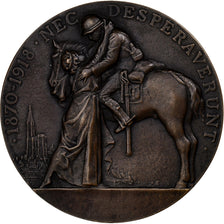 Francia, medalla, Libération de Strasbourg, Paris, 1918, Bronce, Dropsy, EBC