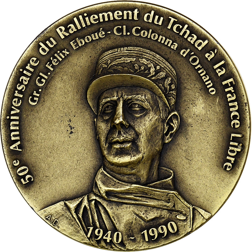 France, Médaille, 50ème Anniversaire du Ralliement du Tchad à la France