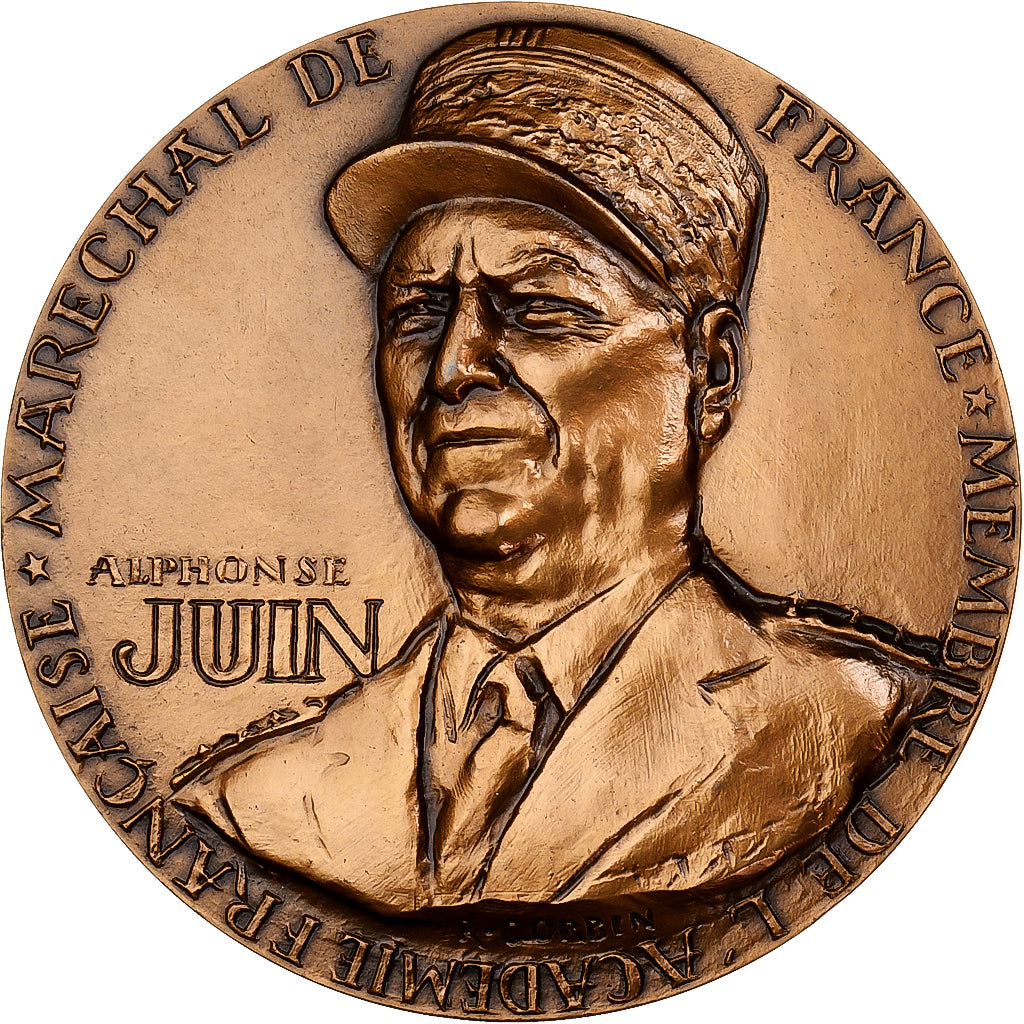 France, Medal, Marechal Juin, Bronze, Corbin, MS(63)