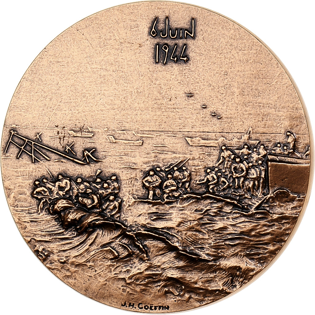 Frankreich, Medaille, 60ème Anniversaire du Débarquement, D-DAY, 2004, Bronze