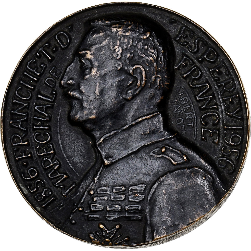 France, Medal, Maréchal Franchet d'Esperey, 1956, Bronze, Jaeger, AU(50-53)