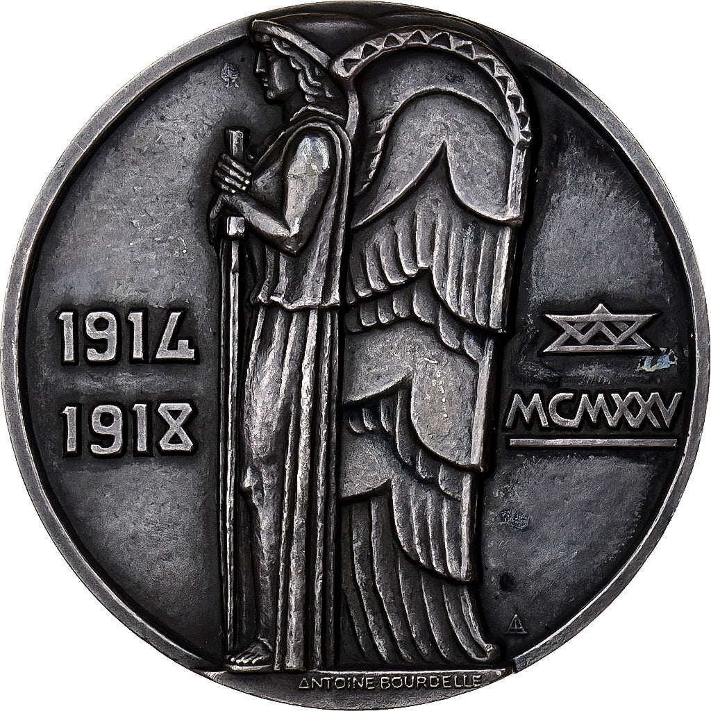 France, Medal, Monument de l'Hartmannswillerkopf, 1925, Silvered bronze