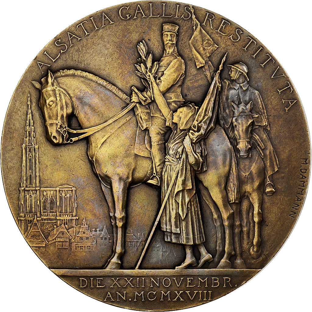 Francia, medaglia, Général Gouraud, Libération de l'Alsace, Strasbourg, 1918