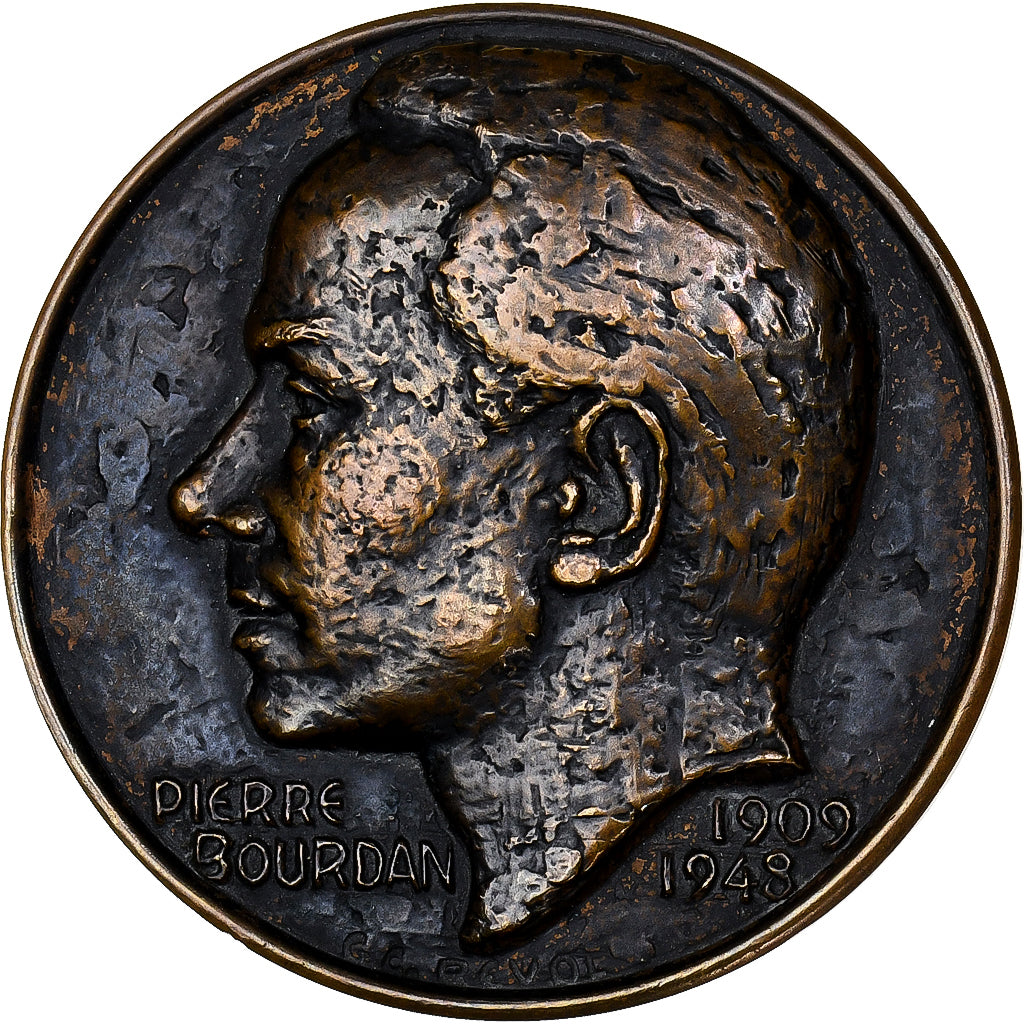 France, Medal, Pierre Bourdan, Radio Londres, 1940-1944, Bronze, Revol