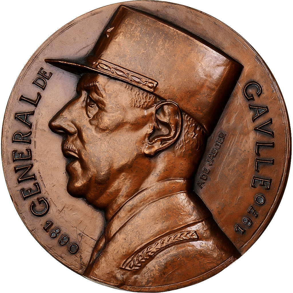 France, Medal, Mémorial du Général de Gaulle, 1982, Copper, De Jaeger