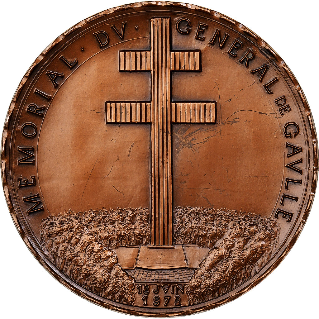 France, Medal, Mémorial du Général de Gaulle, 1982, Copper, De Jaeger
