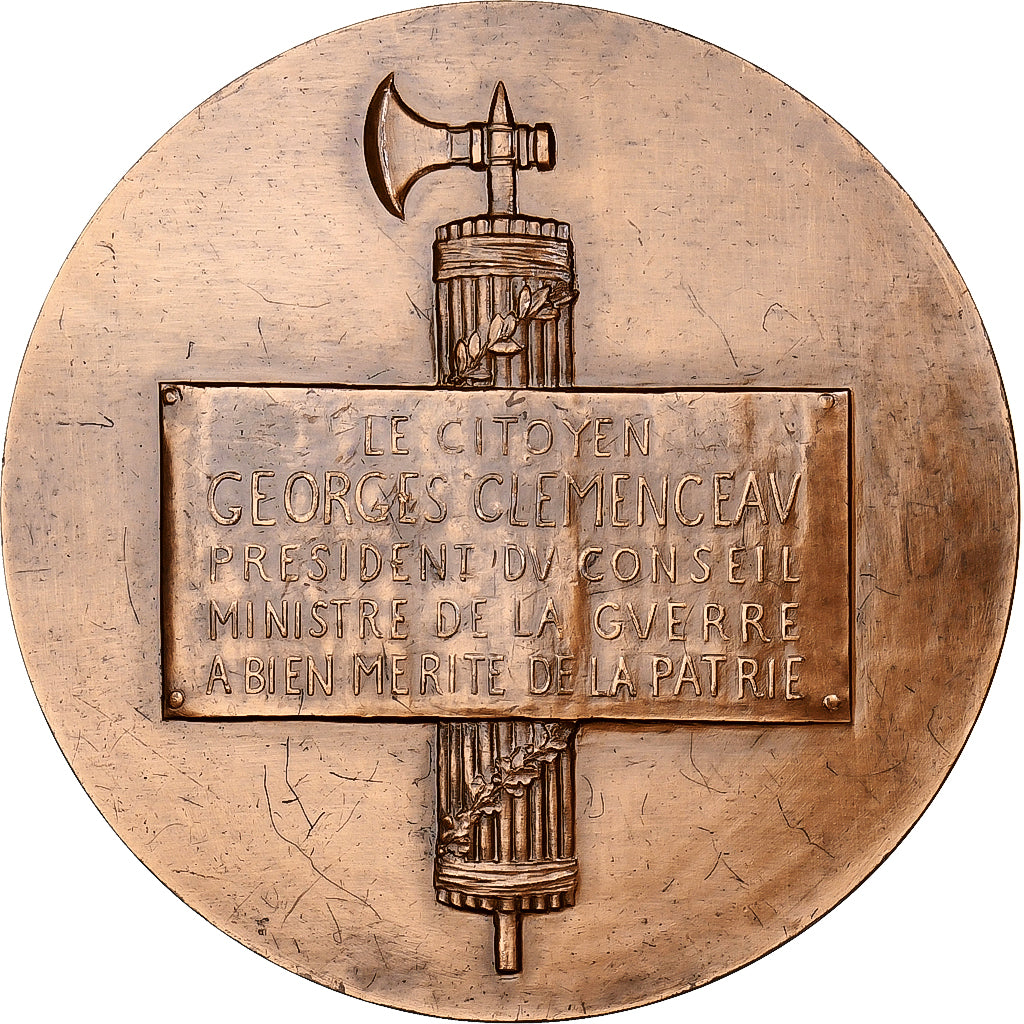 Frankreich, Medaille, Hommage de la Patrie à Georges Clémenceau, 1972, Bronze