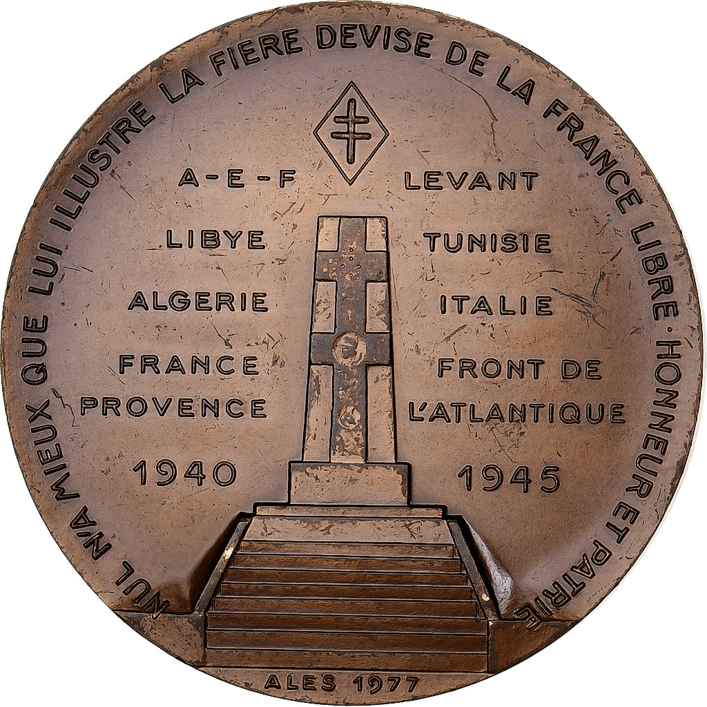 Francia, medalla, Général de Larminat, Alès, 1977, Bronce, Simon, MBC+