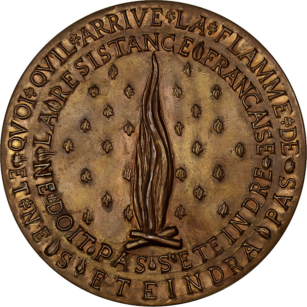 Francja, medal, La Résistance, Brązowy, De Jaeger, AU(50-53)
