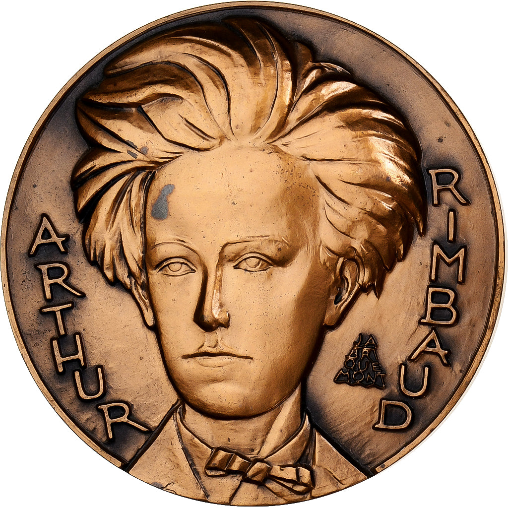 France, Medal, Arthur Rimbaud, Bronze, Briquemont, MS(63)