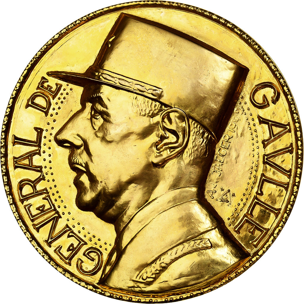 France, Medal, Mémorial du Général de Gaulle, Gilt Bronze, De Jaeger, MS(64)