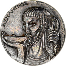 France, Medal, Académie Nationale de Médecine, Silvered bronze, Baron