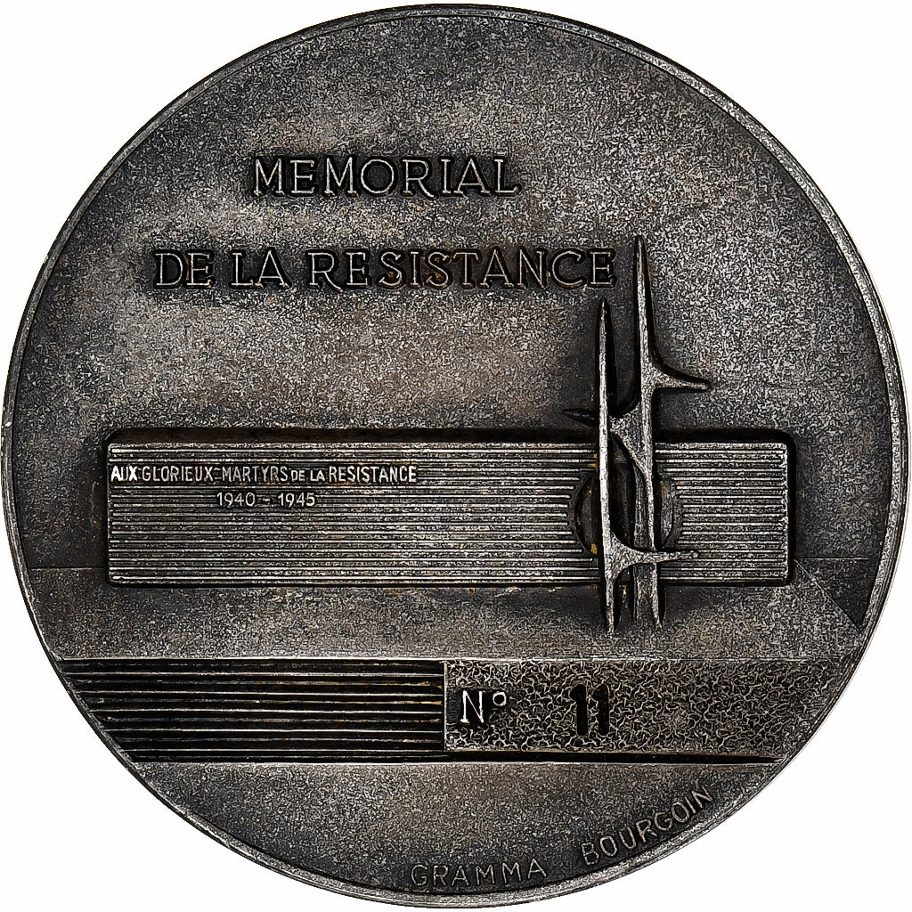 Francia, medalla, XXVème Anniversaire de la Libération, 1970, Plata, Bourgoin