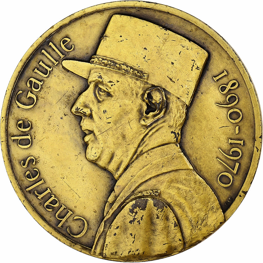 France, Médaille, Charles de Gaulle, Cercle Bibliophile, Bronze, Decat, TTB