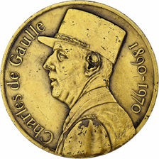 France, Médaille, Charles de Gaulle, Cercle Bibliophile, Bronze, Decat, TTB