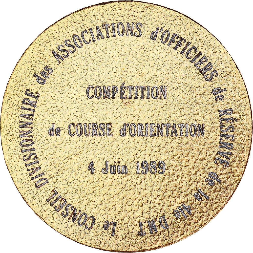 Francja, medal, Officiers de Réserve, Course d'Orientation, 41ème D.M.T, 1989