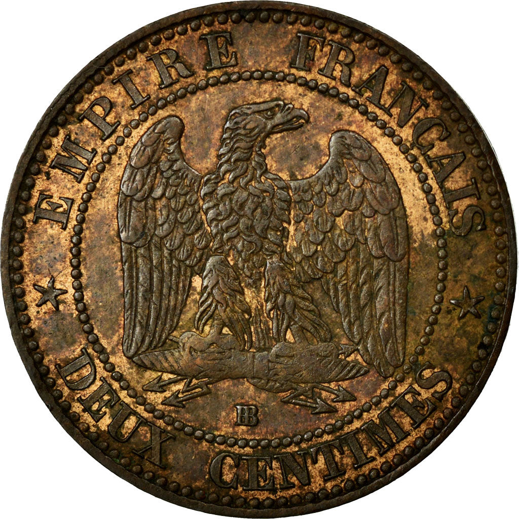 Coin, France, Napoleon III, Napoléon III, 2 Centimes, 1856, Strasbourg