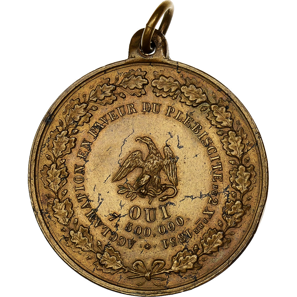 France, Médaille, Louis Napoléon Bonaparte, Acclamation en Faveur du
