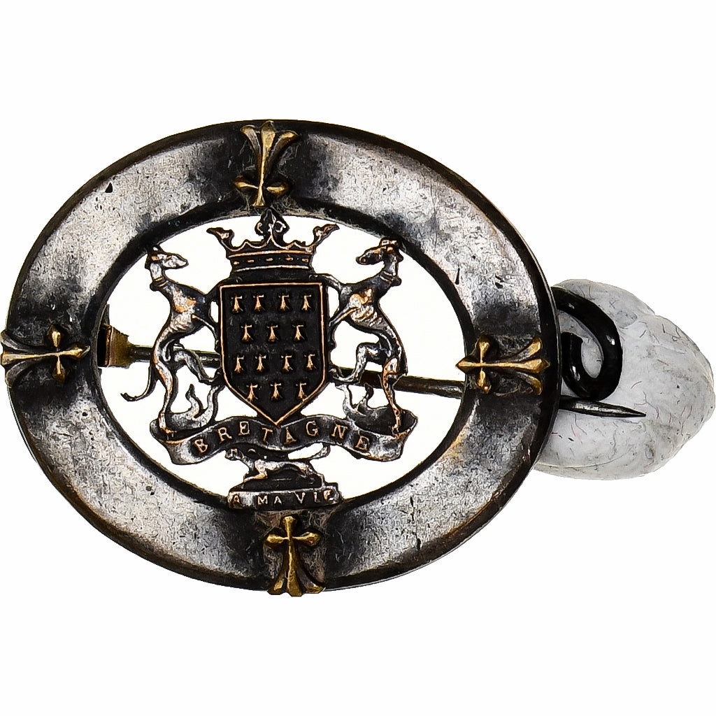 France, Broche, Bretagne, Silvered Metal, EF(40-45)