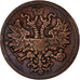 Rusia, Alexander II, 5 Kopeks, 1866, Saint Petersburg, Cobre, BC+, KM:6a