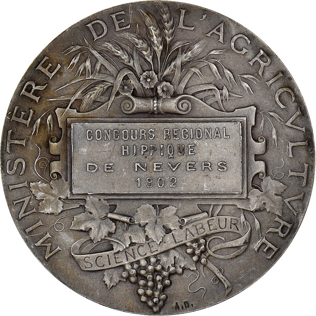 France, Medal, Concours Régional Hippique de Nevers, 1902, Silver, Dubois.A
