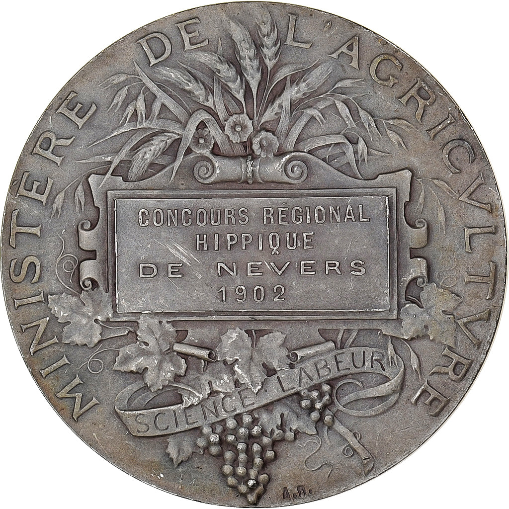France, Medal, Concours Régional Hippique de Nevers, 1902, Silver, Dubois.A