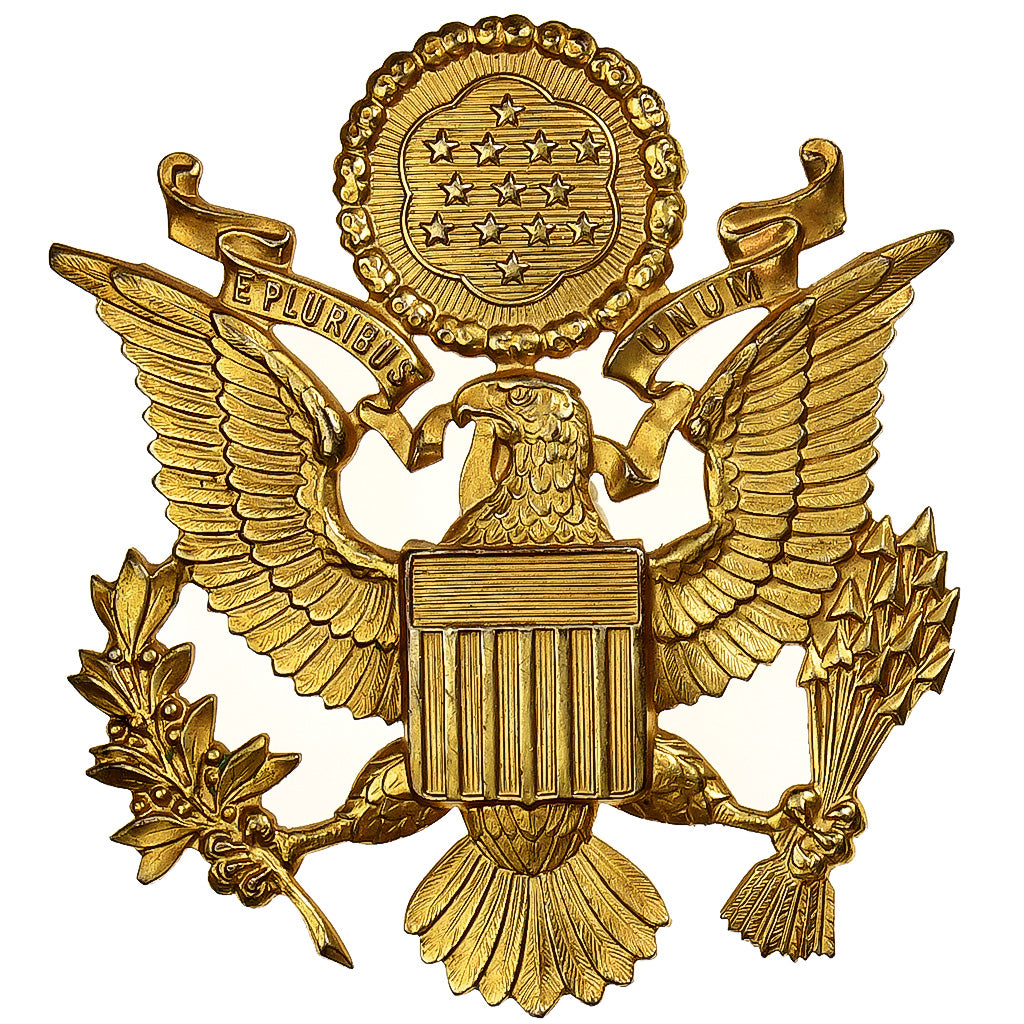 United States of America, Aigle pour casquette d'Officier, WAR, Insigne