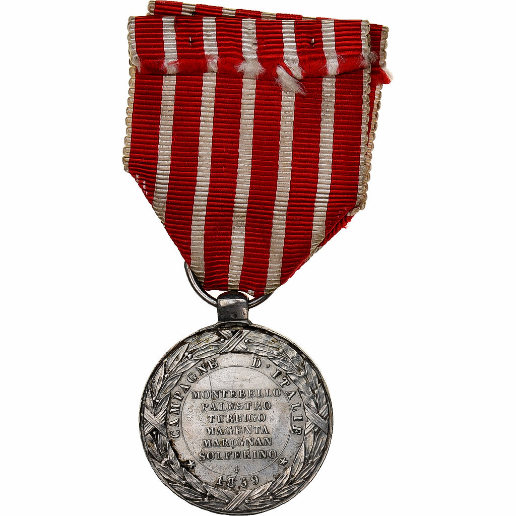 France, Napoléon III, Campagne d'Italie, WAR, Medal, 1859, Excellent Quality