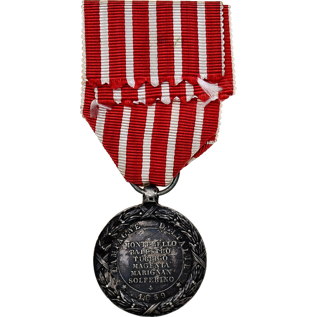 Frankrijk, Napoléon III, Campagne d'Italie, WAR, Medaille, 1859, Heel goede